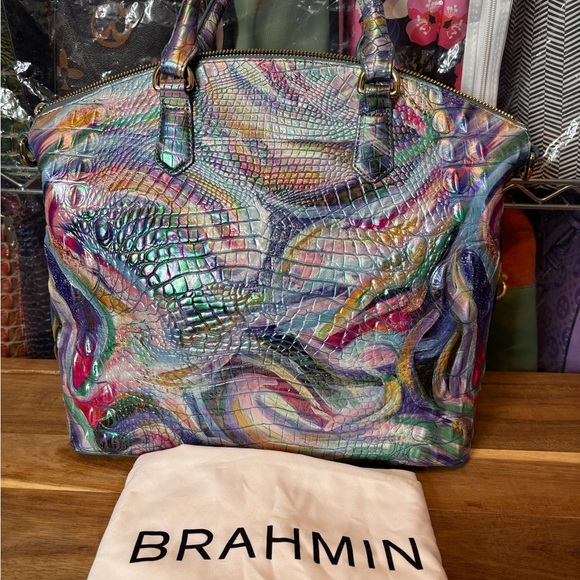 Like New-Brahmin The Large Duxbury Satchel